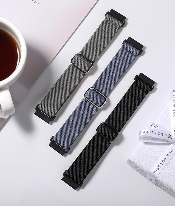 Lerobo Elastic Bands Compatible with Samsung Galaxy Watch 8 7 6 5 4 40mm 44mm/Galaxy Watch 8 Classic 6 4 Classic 43mm 47mm 42mm 46mm/5 Pro Band 45mm/Active 2,3 Pack 20mm Adjustable Nylon Sport Band