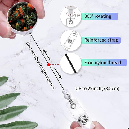 2 Pack Badge Reels Holder Retractable with ID Clip for Nurse Name Tag Card Nursing for Doctor Teacher Student Employee Office Medical Work (Bookshelf)