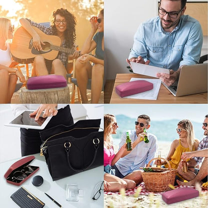 SMARTTOP Hard Shell Eyeglass Case- Glass Case With Cleaning Cloth, Glasses Case hard shell for men women