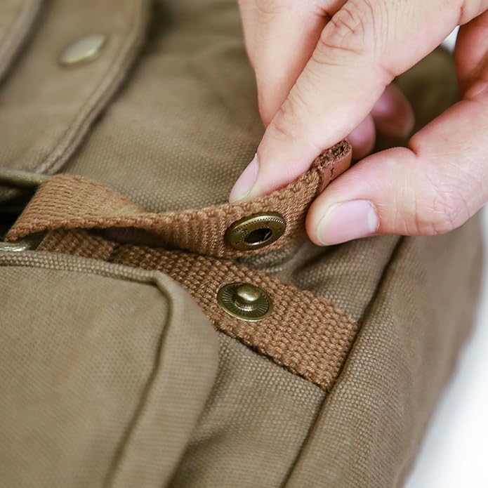 Gootium Canvas Messenger Bag - Vintage Crossbody Shoulder Bag Military Satchel