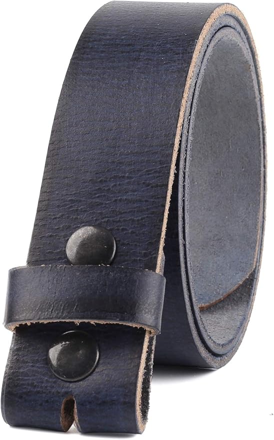 F&L CLASSIC Belt for buckle men Snap on Strap Full Grain One Piece Leather no buckle,1 1/2" Wide, USA