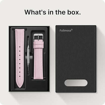 Fullmosa Watch Band, Quick Release Leather Watch Strap for Men Women, Replacement Bands Width 12mm 14mm 16mm 18mm 19mm 20mm 21mm 22mm 24mm
