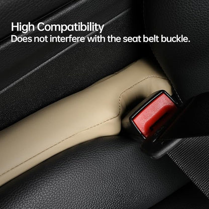 2Pack Leather Car Seat Gap Filler – Anti-Drop Console Organizer, Scratch-Resistant Waterproof Easy to Clean, Fits 90% Vehicles Without Blocking Seat Movement