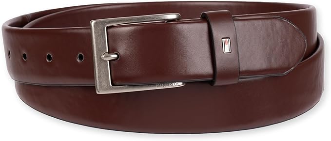 Tommy Hilfiger Men’s Semi‑Dress Leather Belt, Versatile Everyday Style (Regular & Big and Tall Sizes)