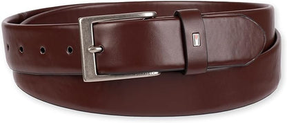 Tommy Hilfiger Men’s Semi‑Dress Leather Belt, Versatile Everyday Style (Regular & Big and Tall Sizes)