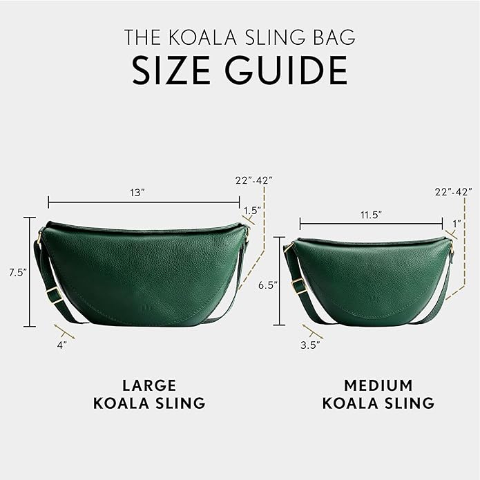 Portland Leather Goods Koala Sling Bag – Leather Sling with Adjustable Strap – Handmade from the Finest Full-Grain Hides