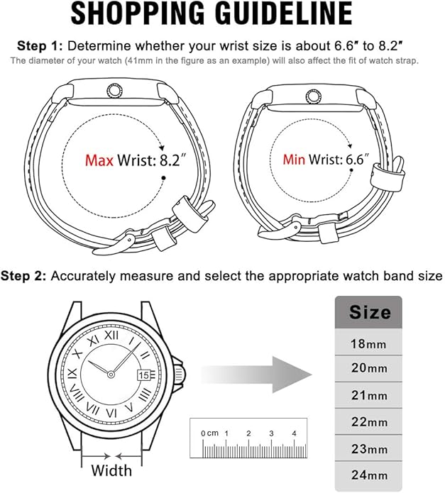 Ritche Christmas Gift Quick Release Leather Watch Bands Genuine Watch Straps for Men Women Top Grain Leather Watch Strap, White Elephant Gifts, Stocking Stuffers for Men, Father's Day gifts