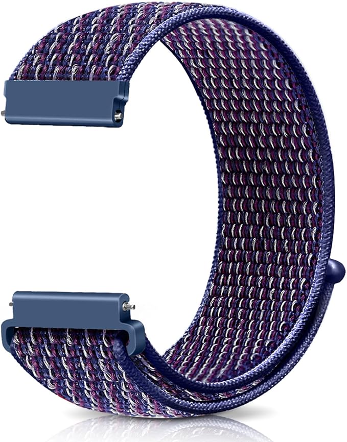 19mm Nylon Sport Quick Release Watch Bands Compatible with GRV FC1/FC5/Willful/YAMAY/Letsfit/LETSCOM/TEMINICE/LIFEBEE/Lintelek ID205 ID205L ID205G ID205S ID205U/Blackview Band for Women Men