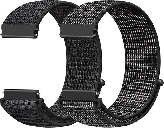 24mm Nylon Sport Quick Release Watch Band Compatible with Garmin Venu X1/TicWatch Altas/TicWatch Pro 5/Pro 5 Enduro/COROS Nomad/iTouch AIR 4 41mm 46mm/AIR 3 44mm/Suunto 9/9 Baro/9 Titanium