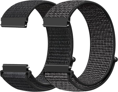 19mm Nylon Sport Quick Release Watch Bands Compatible with GRV FC1/FC5/Willful/YAMAY/Letsfit/LETSCOM/TEMINICE/LIFEBEE/Lintelek ID205 ID205L ID205G ID205S ID205U/Blackview Band for Women Men