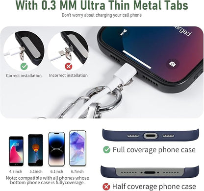 Tiostep Clip and Go Strap for Phone with Wallet Crossbody Phone Lanyard and Detachable Checkered Bag with ID Window and RFID Pouch for Daily Travel.