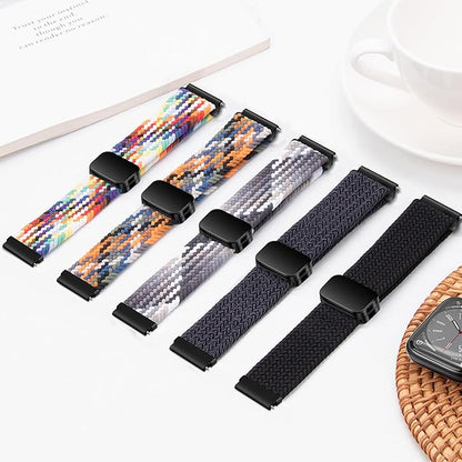 Mazoft Braided Sport Band Compatible with Samsung Galaxy Watch Band 7/FE/6/5/4/3 & Watch 5 Pro & 6/4 Classic &Gear S3/S2, 20mm & 22mm watch band for Samsung Watch 47mm 46mm 45mm 44mm 40mm 43/42/41mm