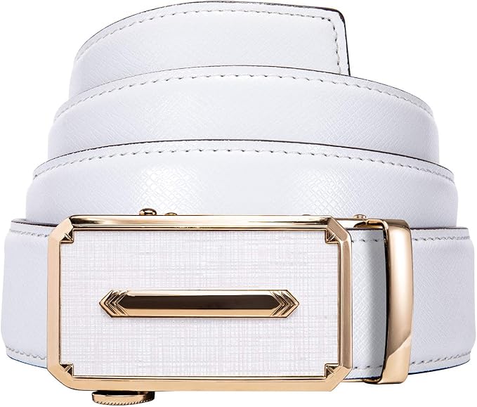 Dubulle Designer Mens Belts, Sliding Automatic Buckle Ratchet Dress Belt TOP Genuine Leather Strap Gifts