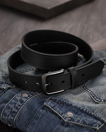 CHAOREN Mens Belts Leather - 35mm Genuine Leather Belt for Jeans - Men Gift for Casual Dress