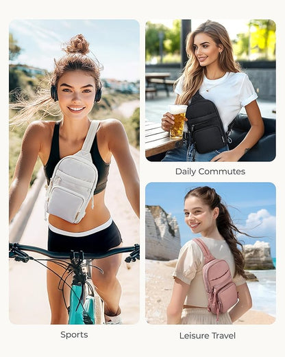 BAGSMART Crossbody Sling Bags for Women, Small Crossbody Purse Fanny Packs with Adjustable Strap, Sling Backpck for travel