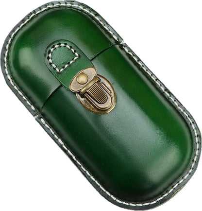 Leather Eyeglass Case Hard Shell Retro Men And Women Sunglasses Nearsighted Glasses Locking clasp Protection Box