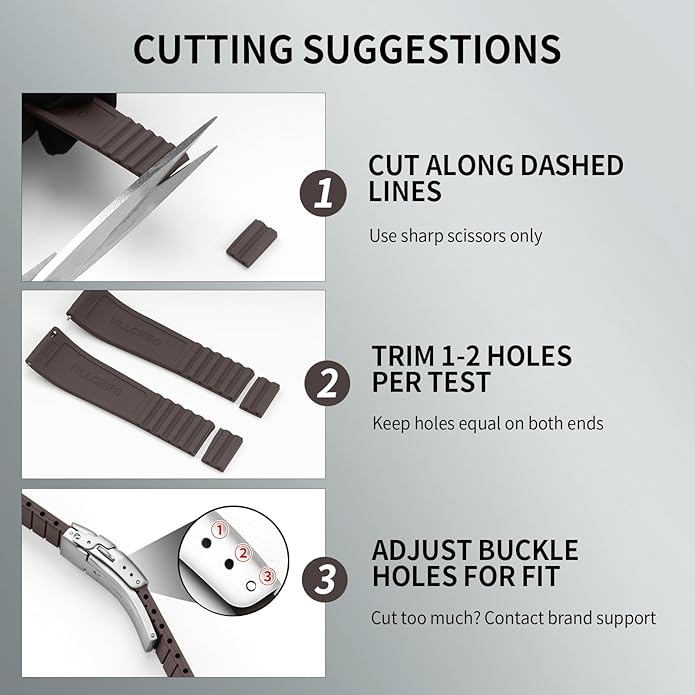 ULLCHRO Silicone Watch Band Quick Release Strap FKM Waterproof Watch Bands for Men 20mm 22mm Replacement Strap Sport Rubber Watchband