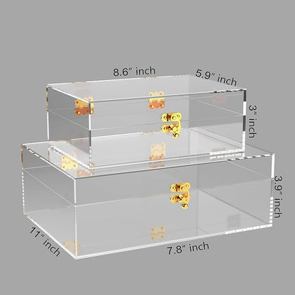 8668 Multi-purpose Storage Boxes. Modern Acrylic Decorative Boxes to store Jewelries, Accessories, Keepsakes.