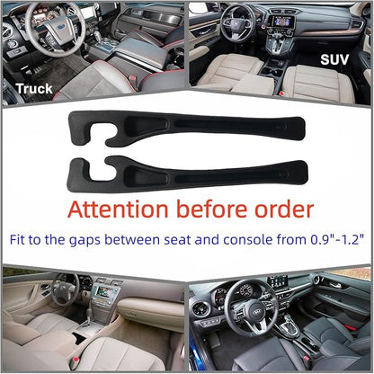 Car Seat Gap Filler Accessories,Storage Organizer Fit Car SUV Truck Fill The Gap Between Seat & Console Vehicle Console Side Pockets (Black)