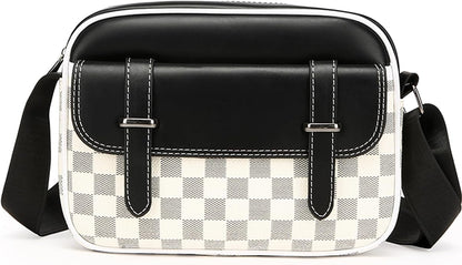 Crossbody Bag for Mens, Pu leather Cross Body Purse, Multi Pocket Shoulder Bag Messenger Bag for Travel Work Daily