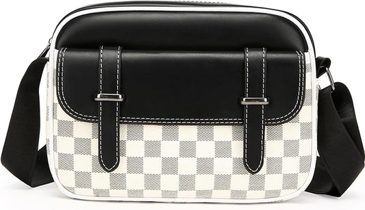 Crossbody Bag for Mens, Pu leather Cross Body Purse, Multi Pocket Shoulder Bag Messenger Bag for Travel Work Daily