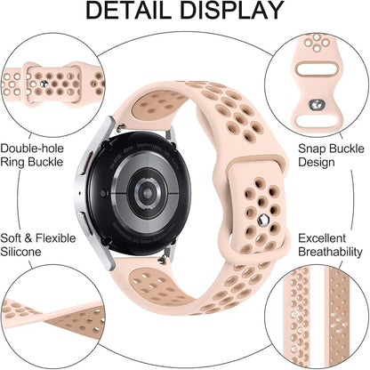 Meliya 20mm 22mm Watch Bands Quick Release Replacement Wristband, Soft Silicone Bands Breathable Sport Replacement Straps for Men Women