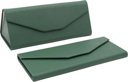 Real Sic Glasses Case for Men and Women - Magnetic Folding Hard Shell Sunglass Holder - Inspired by Solid Color