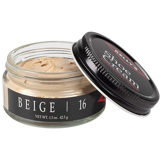 Kelly's Beige Shoe Polish 1.5 oz - Professional Leather Shoe Cream