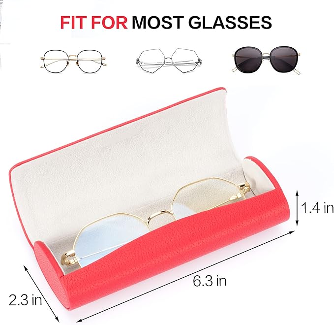 Vemiss Hard Shell Eyeglass Cases, Lightweight Portable Glasses Case for Women Men