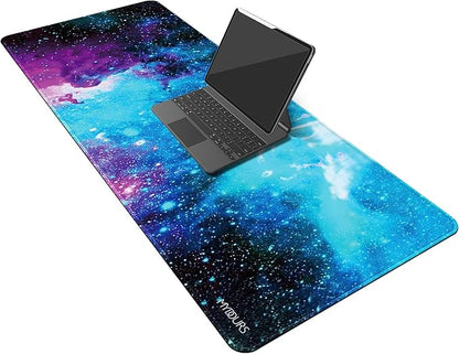 Mydours 40” x 16” XL Gaming Mouse Pad, Large Mouse Pad with Non-Slip Rubber Base & Smooth Lycra Fabric, Desk Mat for PC Gaming, Home Office, Desk Pad for Keyboard & Computer Accessories (Universe)