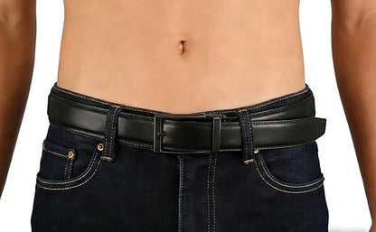 Lingli Men's Belt,Ratchet Dress Belt with Automatic Buckle Brown/Black-Trim to Fit-35mm wide