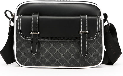 Crossbody Bag for Mens, Pu leather Cross Body Purse, Multi Pocket Shoulder Bag Messenger Bag for Travel Work Daily