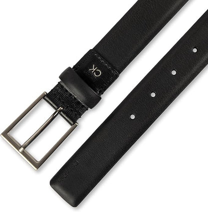 Calvin Klein Men's Leather Dress Belt - Sleek Modern Style for Business & Everyday Wear