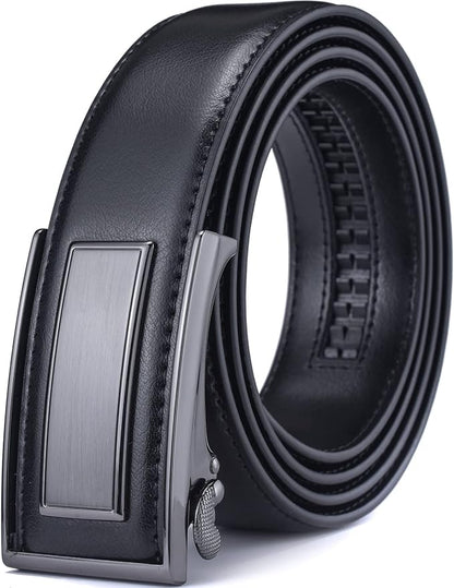 Men’s Belt Beltox Ratchet Dress Leather Buckle Belt Black Brown Blue 1 3/8” Gift Box