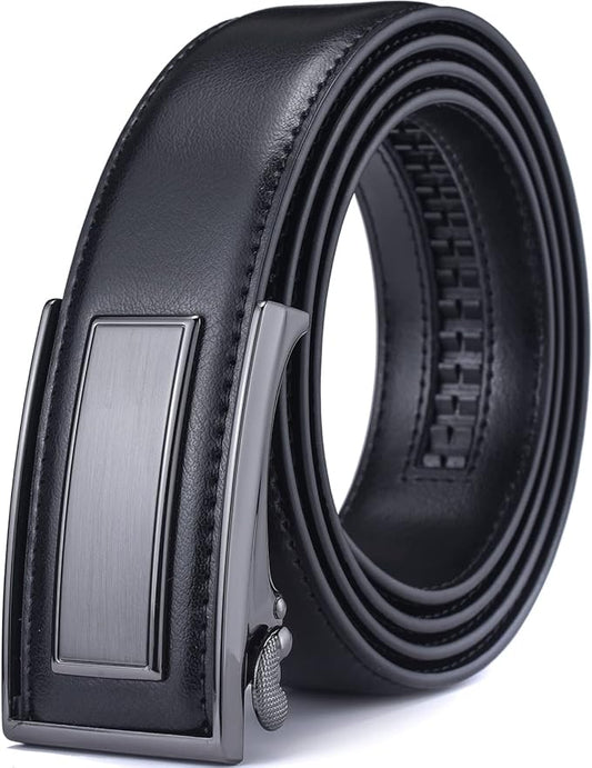 Men’s Belt Beltox Ratchet Dress Leather Buckle Belt Black Brown Blue 1 3/8” Gift Box