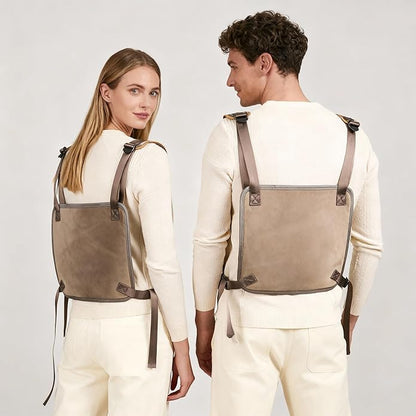 Thick Crazy horse Leather Triangle Crossbody Sling Chest Bag Travel One Shoulder Bag Daypack For Men Male 3028