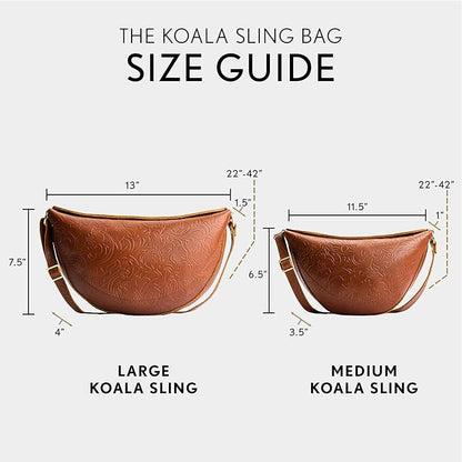 Portland Leather Goods Koala Sling Bag – Leather Sling with Adjustable Strap – Handmade from the Finest Full-Grain Hides