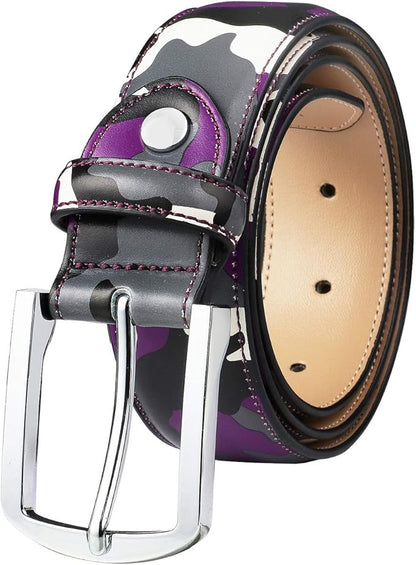 Falari Men Genuine Leather Casual Dress Belt With Single Prong Buckle, Classic Style Belt