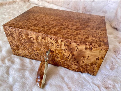 Hand Carved Wooden Multipurpose Keepsake Jewelry Decorative Art Box Storage Organizer (Large wood Box,Antique) (X-Large With Lock 1)