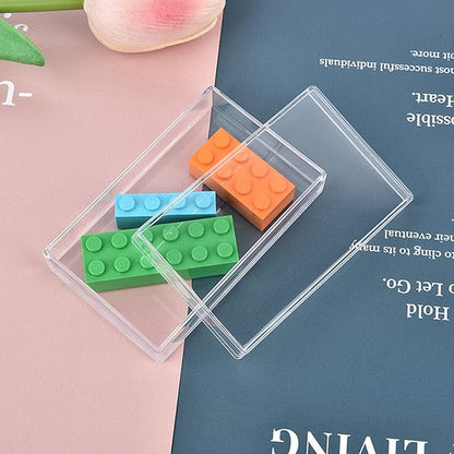 Clear Acrylic Box with Lids, 4 Pack 4.3x2.7x1 Inch Plastic Square Cube Candy Boxes Acrylic Storage Box for Wedding, Valentine's Day Party, Treats, Coin, Jewelry Accessories