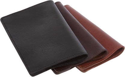 100% Soft Leather Passport Cover - Plain Leather Holder Slim Sleeve Case