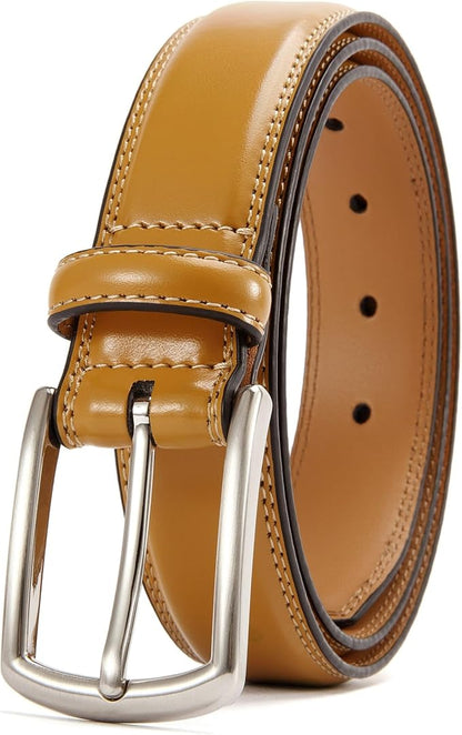 CHAOREN Mens Belts Leather for Gift Men - 1.25" Mens Dress Belts Casual for Jeans Shoes