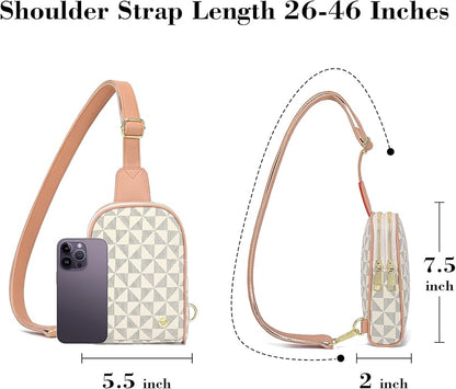 INICAT Small Sling Bag for Women Everyday & Travel Crossbody Bags Lightweight Cross Body Purses Vegan Leather