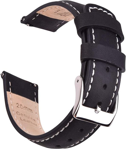 Ritche Christmas Gift Quick Release Leather Watch Bands Genuine Watch Straps for Men Women Top Grain Leather Watch Strap, White Elephant Gifts, Stocking Stuffers for Men, Father's Day gifts