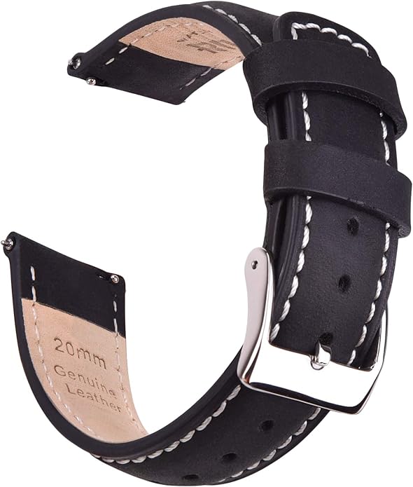 Ritche Christmas Gift Quick Release Leather Watch Bands Genuine Watch Straps for Men Women Top Grain Leather Watch Strap, White Elephant Gifts, Stocking Stuffers for Men, Father's Day gifts