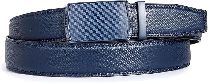 VATAN Men's Belt Leather Ratchet Belt for Men Dress Casual Every Day with Adjustable Buckle, Trim to Fit