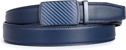 VATAN Men's Belt Leather Ratchet Belt for Men Dress Casual Every Day with Adjustable Buckle, Trim to Fit