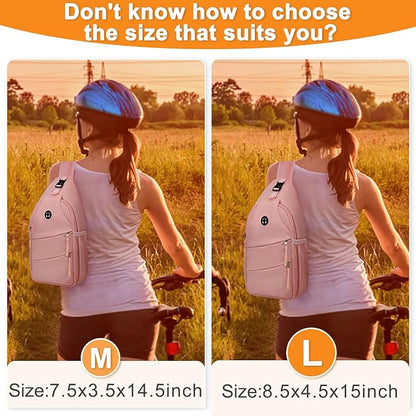 Pritent Crossbody Bags for Women Men Trendy Sling Bag Backpack Casual Chest Bag with Convertible Shoulder Strap