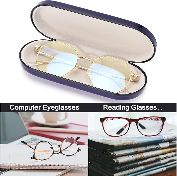 Vemiss Hard Shell Eyeglass Cases, Lightweight Portable Glasses Case for Women Men