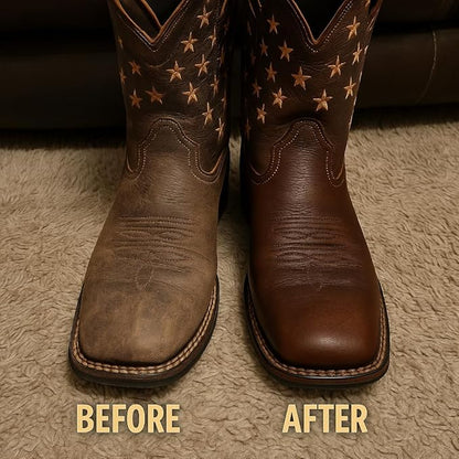 Eagle Heavy-Duty Leather Restorer & Preservative Balm – Neatsfoot Oil & Beeswax Treatment for Dry, Cracked, Oiled & Faded Leather – Revives Boots, Saddles, Furniture, Jackets & Tack (4oz)